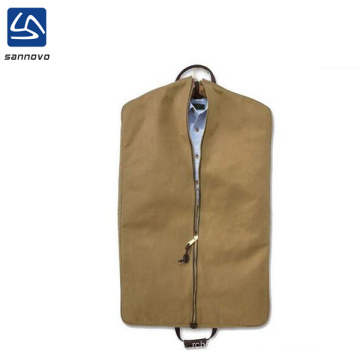 2018 portable durable foldable canvas garment bag for suits